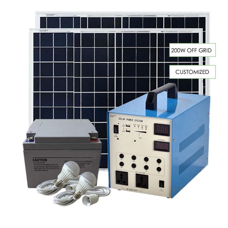  200W DC12V Hệ thống năng lượng mặt trời cho nhà